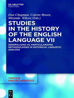 cover image of Studies in the History of the English Language VII